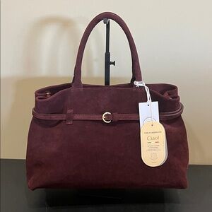 Viola Castellani | Wine Leather  Satchel w/ Crossbody